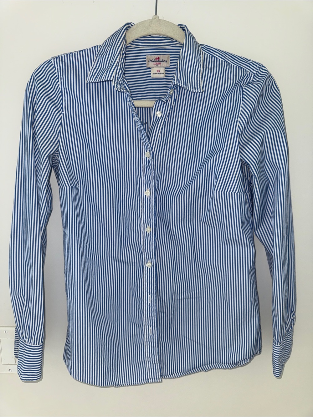 J. Crew Blue & White Striped Button-Down Shirt